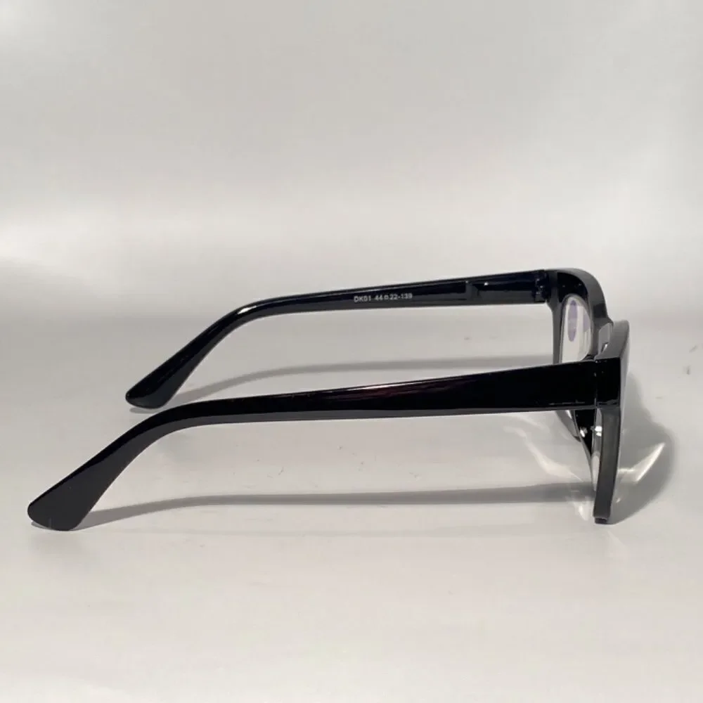 1146 Gretchen Reading Glasses 3.5 Sq Eyeglasses Black Frames Readers NWT